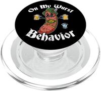 on My Wurst Behavior - Funny Bratwurst Oktoberfest PopSockets PopGrip pour MagSafe