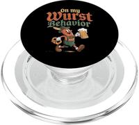 on My Wurst Behavior Oktoberfest Funny German American Humor PopSockets PopGrip pour MagSafe