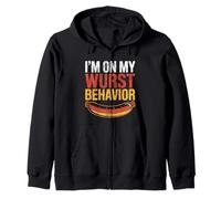 on My Wurst Behavior Oktoberfest Funny German American Humor Sweat à Capuche