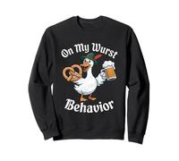 on My Wurst Behavior Oktoberfest Funny German American Humor Sweatshirt