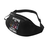 On N'A Jamais Trop De Guitares. Sac Banane Unisexe Sac À Bandoulière Réglable Fanny Pack Pour Randonnée Course À Pied Vacances 14X35Cm