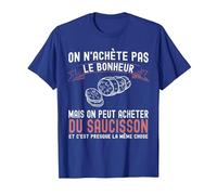 on n'achète Pas Bonheur Cadeau Apéro Humour Saucisson Drôle T-Shirt, Homme, Bleu Royal, S