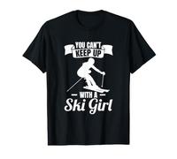 on ne Peut Pas Suivre Une skieuse à la Trace T-Shirt Graphique avec Valeur
