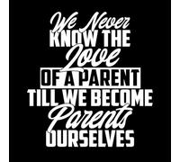 on ne sait jamais aimer un parent Stickers gravés 67.2x72.2cm Amovible sans laisser de colle Blanc