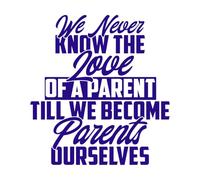on ne sait jamais aimer un parent Stickers gravés 67.2x72.2cm Étanche Bleu foncé