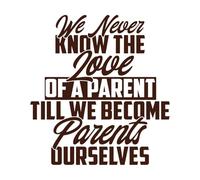 on ne sait jamais aimer un parent Stickers muraux 67.2x72.2cm Décoration artistique Café