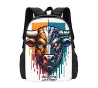 on ne Sait jamais, Bull est Un Robot. T-Shirt Cartable Sac à Dos Mode Sacs Cybernétique Taureau Mécanique Bovin Futuriste
