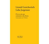 On ne sait pas comment cela finira - Luba Jurgenson - Verdier - Poche - Essai
