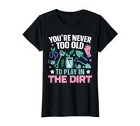 on n'est jamais trop Vieux pour Jouer dans la Terre Ferme Grand-mère T-Shirt Graphique avec Valeur, Femme, Noir, XS