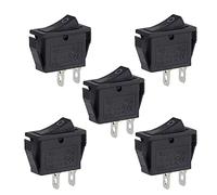 ON-OFF 2 positions SPST 2 broches Snap in Rocker Switch 16A / 20A 250V / 125V AC Noir 5 Pack