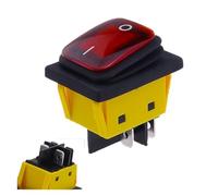 On off 30A/250V Heavy Duty 4 pin DPST IP67 Sealed Waterproof T85 Auto Boat Marine Toggle Rocker Switch with LED 12V 220V 30 ESSEIEIE(Red,12-24V)