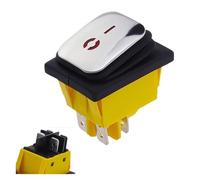 On off 30A/250V Heavy Duty 4 pin DPST IP67 Sealed Waterproof T85 Auto Boat Marine Toggle Rocker Switch with LED 12V 220V 30 ESSEIEIE(Stainless Red,12-24V)