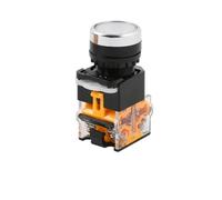 ON-OFF Momentary/Latching Push button switch 22mm 4 Screws Circular small size Flat round Panel Cutout LA38-11BN LA38-11BNZS NWPNLXEA(Weiß,Self-reset)