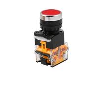 ON-OFF Momentary/Latching Push button switch 22mm 4 Screws Circular small size Flat round Panel Cutout LA38-11BN LA38-11BNZS NWPNLXEA(Rot,Self-locking)