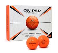 on par Distance Max Lot de 12 balles de Golf pour Une Distance, Un contrôle et Une précision améliorés, Cadeau de Golf idéal pour Toutes Les Vitesses de Swing avec Graphique de Cible audacieuse