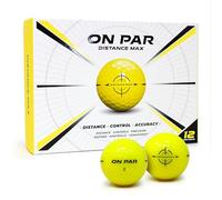 on par Distance Max Lot de 12 balles de Golf pour Une Distance, Un contrôle et Une précision améliorés, Cadeau de Golf idéal pour Toutes Les Vitesses de Swing avec Graphique de Cible audacieuse