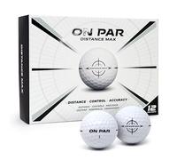 on par Distance Max Lot de 12 balles de Golf pour Une Distance, Un contrôle et Une précision améliorés, Cadeau de Golf idéal pour Toutes Les Vitesses de Swing avec Graphique de Cible audacieuse