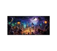 on Path Bannière de porte de garage 1,8 x 4,9 m, pleine lune et chauves-souris, décoration extérieure pour fêtes d'Halloween, cour, maison Kjw527 (B, taille unique)