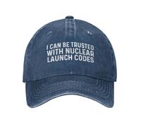 on Peut Me Faire Confiance pour Les Codes De Lancement Nucléaire Casquettes Sport Unisexe Casquettes De Baseball Vintage Solaire Cap pour Homme Femme Course À Pied
