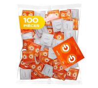 ON) Préservatifs Banane | 54 mm de largeur | Paquet de 100 | jaunes & fruités | avec lubrifiant en silicone | épaisseur de paroi mince de 0,07 mm