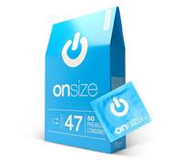 ON) Préservatifs ONsize I 47 mm largeur I 50 pièces I mince 0,07 mm épaisseur I Préservatifs premium ultra fins I I Vegan I I pour hommes