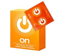 ON) Préservatifs Stimulation I Largeur 54 mm I Pack de 3 I Préservatifs premium nervurés I Epaisseur 0,07 mm I I Vegan I I pour hommes