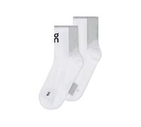On - Performance Run Sock Mid - Chaussettes de running - Unisex S - EU: 39-42,5 - white / glacier