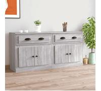 (ON SALE)(2 pcs)Buffets, Meuble d'Entrée - Buffet Salon, sonoma gris ,Bois d'ingénierie EU343953