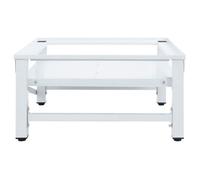 (ON SALE)62 x 60,5 x 32,5 cm Socle pour machine à laver avec étagère coulissante Blanc - Conception antidérapante 89131
