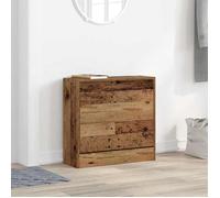 (ON SALE)Armoire à chaussures - Capacité 16 Paires, avec stockage - Bois ancien - 60x21x57 cm,pour Couloir/Vestiaire EU438056