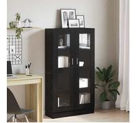 (ON SALE)Armoire de Rangement,MEUBLE ETAGERE - Bibliothèque - Chêne noir - 82.5x30.5x150 cm ,Bois d'ingénierie EU934868