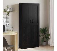 (ON SALE)Armoire de Rangement,MEUBLE ETAGERE - Bibliothèque - Chêne noir - 82.5x30.5x185 cm ,Bois d'ingénierie EU819781