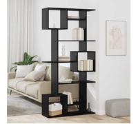 (ON SALE)Armoire de Rangement,MEUBLE ETAGERE - Bibliothèque - Chêne noir - 92x29x188 cm ,Bois d'ingénierie EU424158