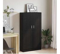 (ON SALE)Armoire de Rangement,MEUBLE ETAGERE - Meuble de Bibliothèque - Chêne noir - 82.5x30.5x150 cm EU864974
