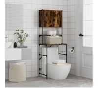(ON SALE)Armoire haut de salle de bain,Meuble de machine à laver chêne fumé 68x48,5x194 cm 53299