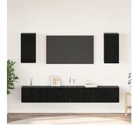 (ON SALE)Armoire TV murale - Design mur - Commode Haut/Meuble HIFI - 6 pcs Chêne noir ,Bois d'ingénierie EU383111