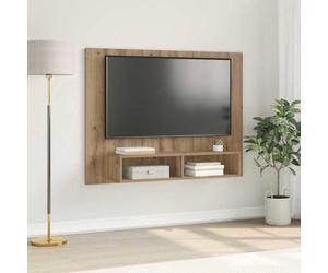 (ON SALE)Armoire TV murale - Design mur - Commode Haut/Meuble HIFI - chêne artisanal 120x23.5x90 cm EU704344