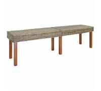 （ON SALE)Banc banquette d'entrée - banc Beige 160 x 35 x 45 cm Bois de manguier massif @FR3384191