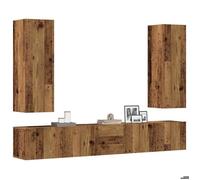 (ON SALE)Ensemble de Armoire TV murale - Design mur - Commode Haut/Meuble HIFI - 5 pcs vieux ,Bois ,Bois d'ingénierie EU336541