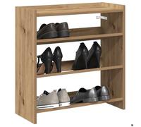 (ON SALE)Étagère à chaussures - Capacité 16 Paires, - chêne artisanal - Bois d'ingénierie,pour Couloir/Vestiaire EU775087