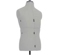 (ON SALE)Mannequin de vitrine MARKT - Mannequin de couture ajustable pour homme Gris Taille 37-45 39970