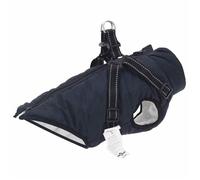 （ON SALE)Manteau pour chien - Coupe-vent et résistant à l'eau - Bleu marine S Fleece et Polyester @FR8618963