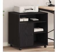 (ON SALE)Meuble/Armoire pour imprimante, Support d'imprimante avec stockage - Chêne noir - 60x50x67 cm EU744306