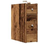 (ON SALE)Meuble de rangement - Armoire de salle de bain étroite avec roulettes - vieux ,Bois - EU792270
