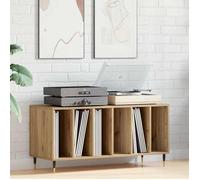 (ON SALE)Meuble Étagère/Support multimédia, Meuble à vinyles avec étagère - chêne artisanal - 100x38x48 cm EU793808