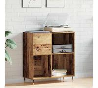 (ON SALE)Meuble Étagère/Support multimédia, Meuble à vinyles avec étagère - chêne artisanal - 85x38x89 cm EU804912
