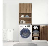 (ON SALE)Meuble haut de salle de bain,Meuble WC de machine à laver chêne artisanal bois d'ingénierie 32772