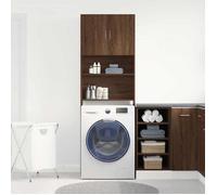 (ON SALE)Meuble haut de salle de bain,Meuble WC de machine à laver chêne marron bois d'ingénierie 50299