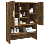 (ON SALE)Meuble haut de salle de bain,Meuble WC pour machine à laver Chêne fumé 70,5x25,5x90 cm 45281