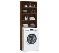 (ON SALE)Meuble haut de salle de bain,Meuble WC pour machine à laver Chêne marron 64x24x190 cm 83175